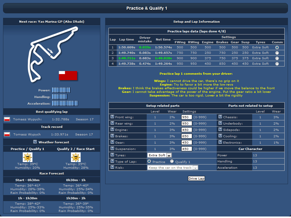 Grand Prix Racing Online Browsergame Simulation