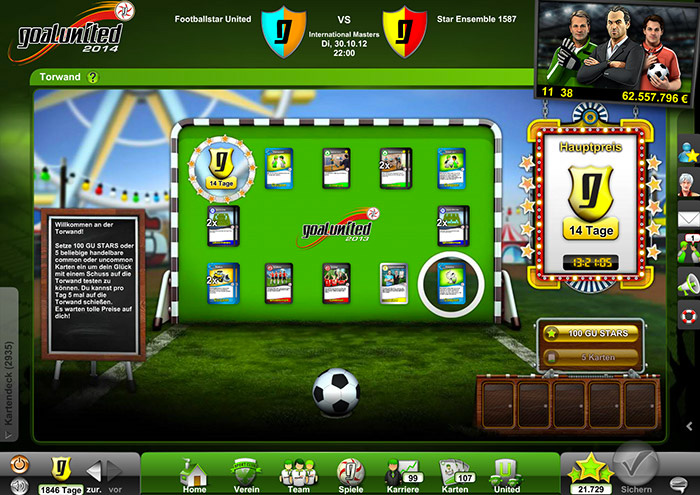 Goalunited - kostenloses Browsergame - Review megagames.de